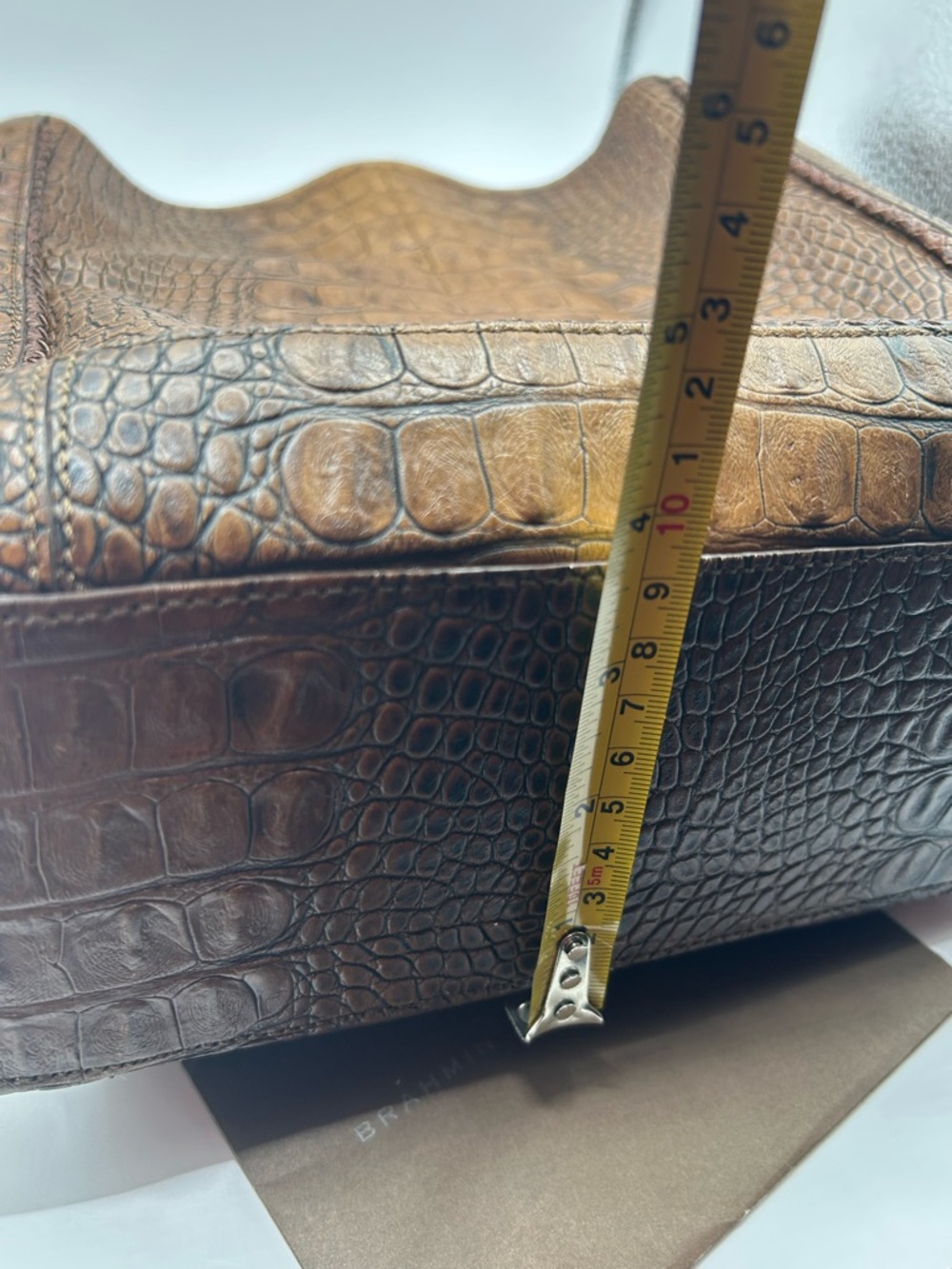 Brahmin Vintage Croc-Embossed Mojito Chocolate Harbor - Picture 15 of 17